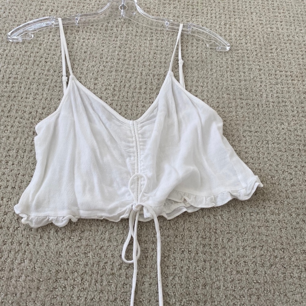 White spaghetti strap tank top.